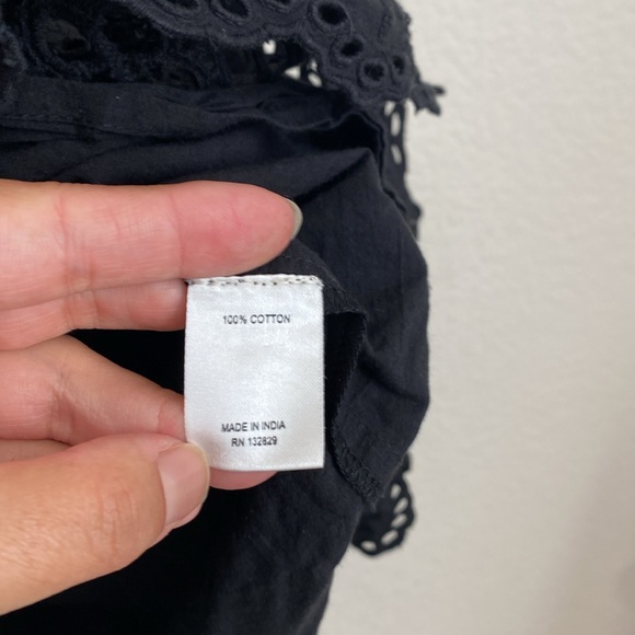 Lovers & Friends Black Dallas Eyelet Off The Shoulder Mini Dress Size s - Picture 6 of 9